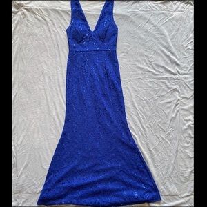 Mermaid Style Blue Dress